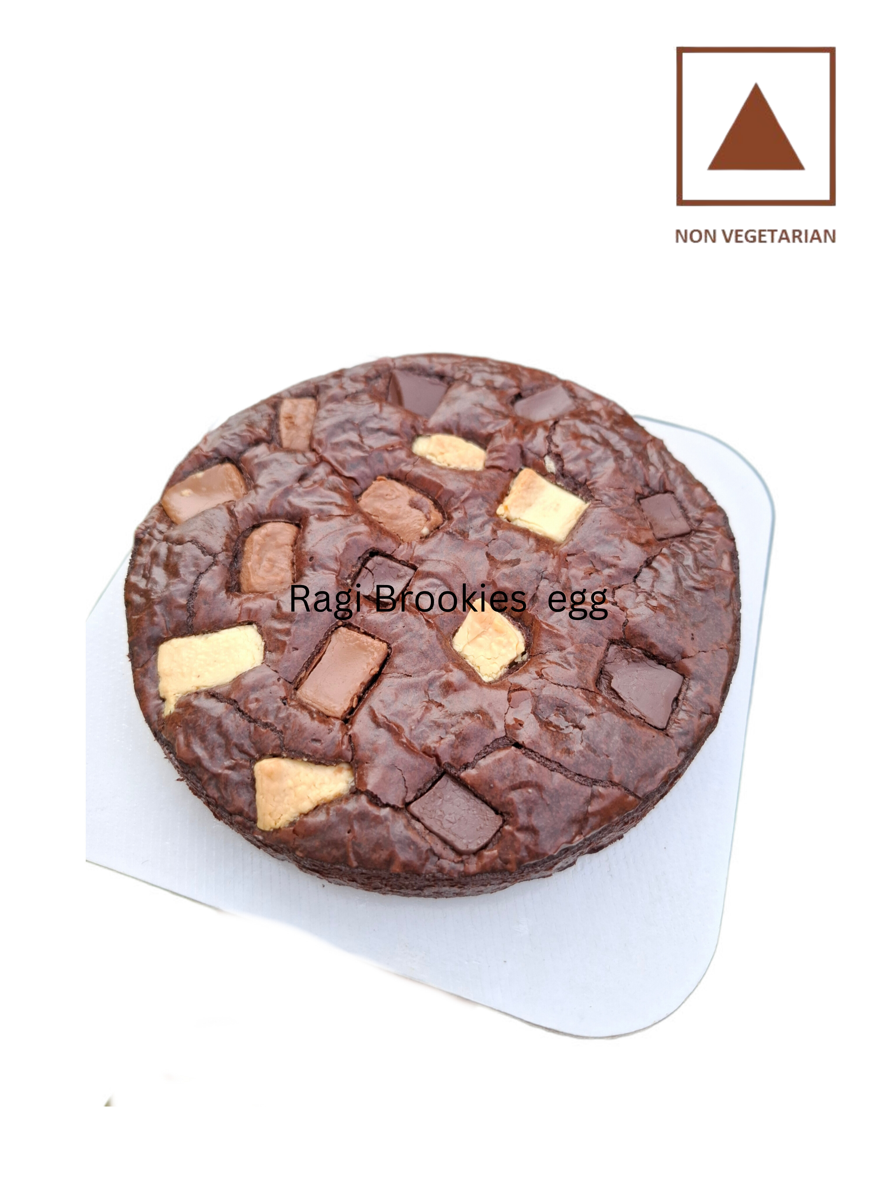 triple chocolate brownie cake egg